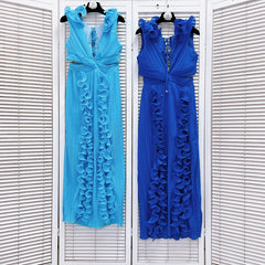 Waistless Fungus Pleated Hip Dress