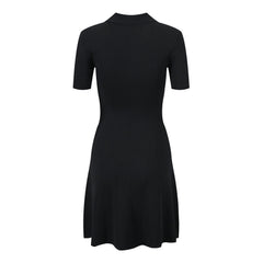 V-neck cinched waist slim Dress