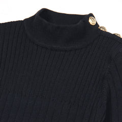 Long Sleeve Shoulder Buckle dress