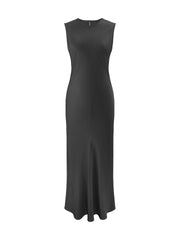 French unique pleated acetate fabric sleeveless dress