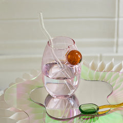 Creative Glass Cup Tumbler Drinkware Tea Juice Milk Coffee Mug Home Water Glasses Glass Vase Nordic Home Design