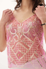 Luna Embellished Top - Pink