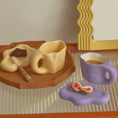 Ceramic Mug with Saucer Coffee Cups and Saucers Home Office Tea Cup Coffee Cups Korean Mug Ceramic Plate