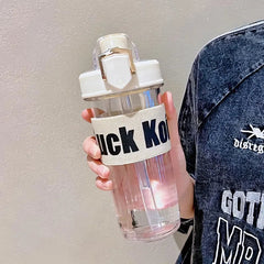 New Double Drinks with Tea Partition Plastic Cup High Aesthetic Value Portable High Temperature Resistant Water Cup Students