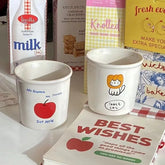 Holding Ceramic Cup Imitation Paper Cup High Appearance Level Mug Coffee Cup Breakfast Dessert Home Decor Water Tea Mug Set