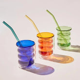 Colored Double Layer Glass Cup Tumbler Nordic Home Double Glass Coffee Milk Juice Tea Cup Coffee Mug Heat Resistant