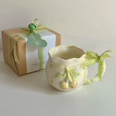 Handmade Irregular Fresh and Cute Cherry Art Mug Gift Ceramic Cup Mugs Coffee Cups