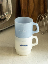 Middle Ancient Styled Milk Glass Korean Stacked Cup Milk Cup Coffee Cup Mug Glass