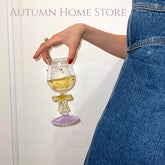 Bow Shaped High Footed Cup Cute and Creative Glass Cup Girl's Gift Wine Glasses