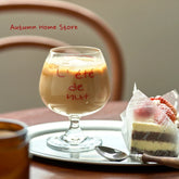 Glass Cup Red Wine Cocktail Cup Beverage Juice Cup Household Cute Double Wall Glass