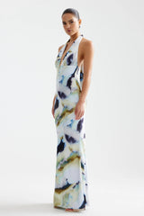 Novia Dress - Blue Mineral Print