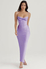 CHARMAINE LAVENDER CORSET MAXI DRESS - Purple