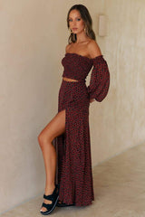 Hartley Crop - Black Floral