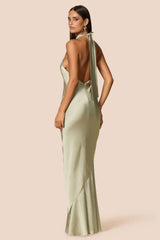 Nookie Penelope Halter Gown - Thyme