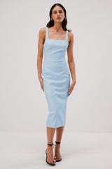 Misha Beck Bonded Midi Dress - Sky Blue