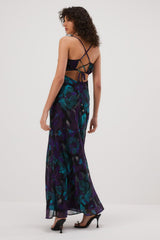 Misha Chita Georgette Maxi Dress - Water Color Floral