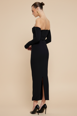 Kristie Midi Dress - Black