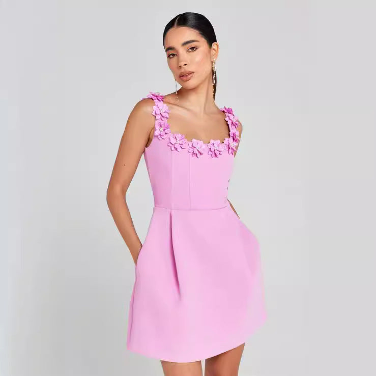 flower dress ladies fashion casual cross-border