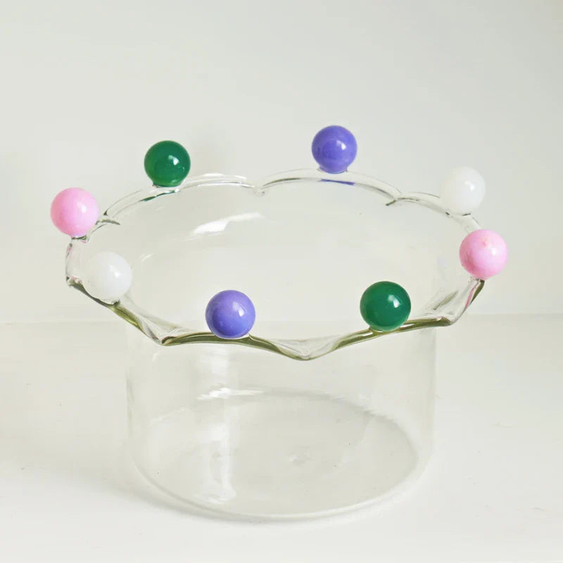 Crown Bowl Salad Bowl Cute Bowl Fruit Plate Dish Glass Bowl Snack Candy Cake Bowl Ice Cream Cup Fruit Bowl Home Decor Storage