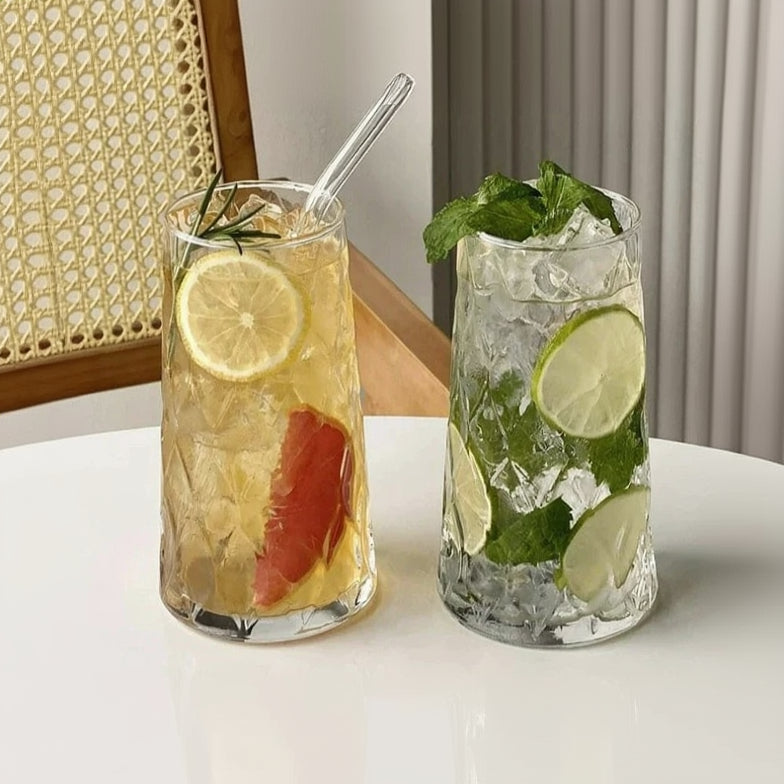 Creative Diamond Glasses Cup Ice American Coffee Cups Juice Cold Drink Cup Water Glass Cups With Straw Drinkware Accessories