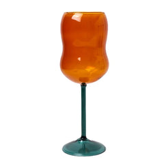 1pc Champagne Glass Handmade Color Glass Wine Goblet Juice Cup Heat-Resistant Water Cup Drinking Wine Glass Cocktail-glass