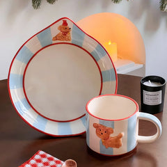 Mugs Water Cup Mark Cup Korean Cute Hand Painted Birthday Dog Ceramic Coffee Cups Set Stanley Cups Coffee Mug Kitchen Drinkware