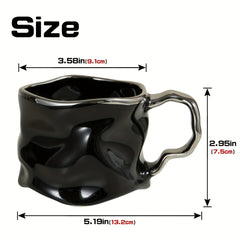 [Creative Crinkled Ceramic Coffee Cup] LJ031-LJ032 Creative Crinkled Ceramic Cup, Mug, Coffee Cup