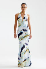 Novia Dress - Blue Mineral Print