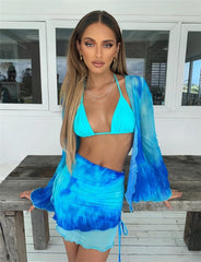 CAROLINA TIE DYE MINI SKIRT SETS - Blue